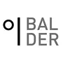 Balders logotyp med en cirkel, vertikalt streck och texten "BALDER"