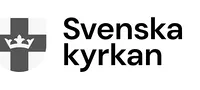 Svenska kyrkans logotyp med kors och tre kronor samt texten "Svenska kyrkan"